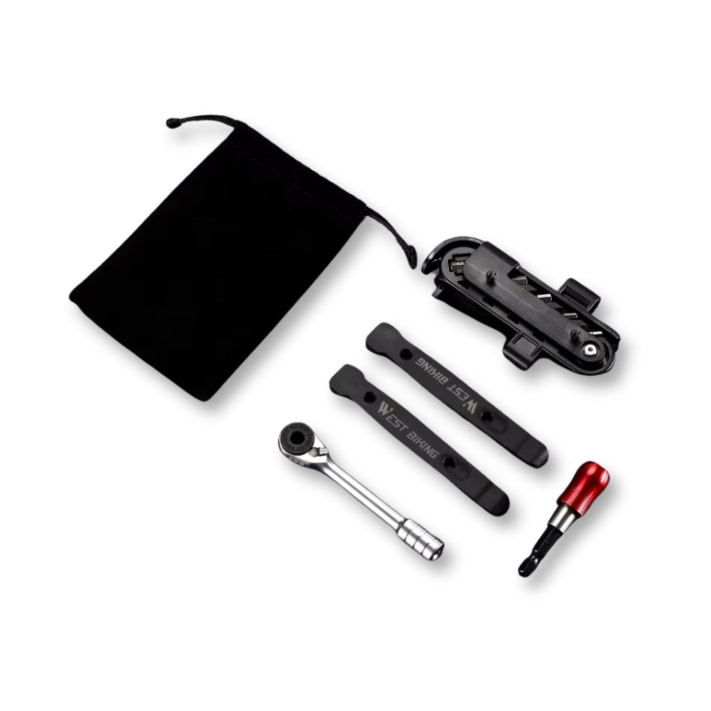 WEST BIKING Fahrrad Multitool 14-in-1 mit Ratsche & Reifenheber