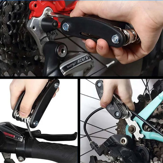 16-in-1 Fahrrad Multitool aus Stahl