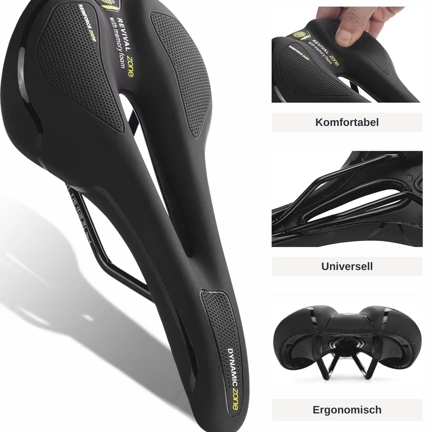 Offroad Mountainbike Sattel – Vorteile auf einen Blick: Komfortabel, universell montierbar, ergonomisch geformt.