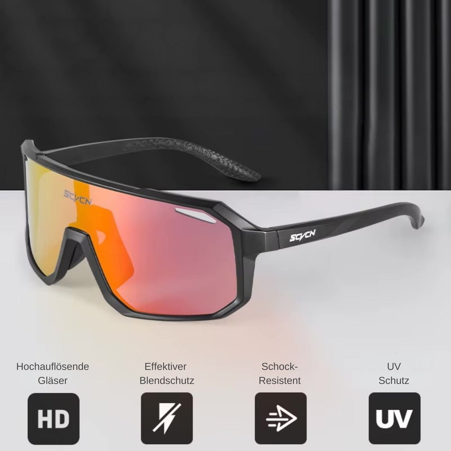 Ultraleichte Fahrradbrille / Sport-Sonnenbrille: Vorteile im Blick – Blendschutz, Schockresistenz und UV-Schutz
