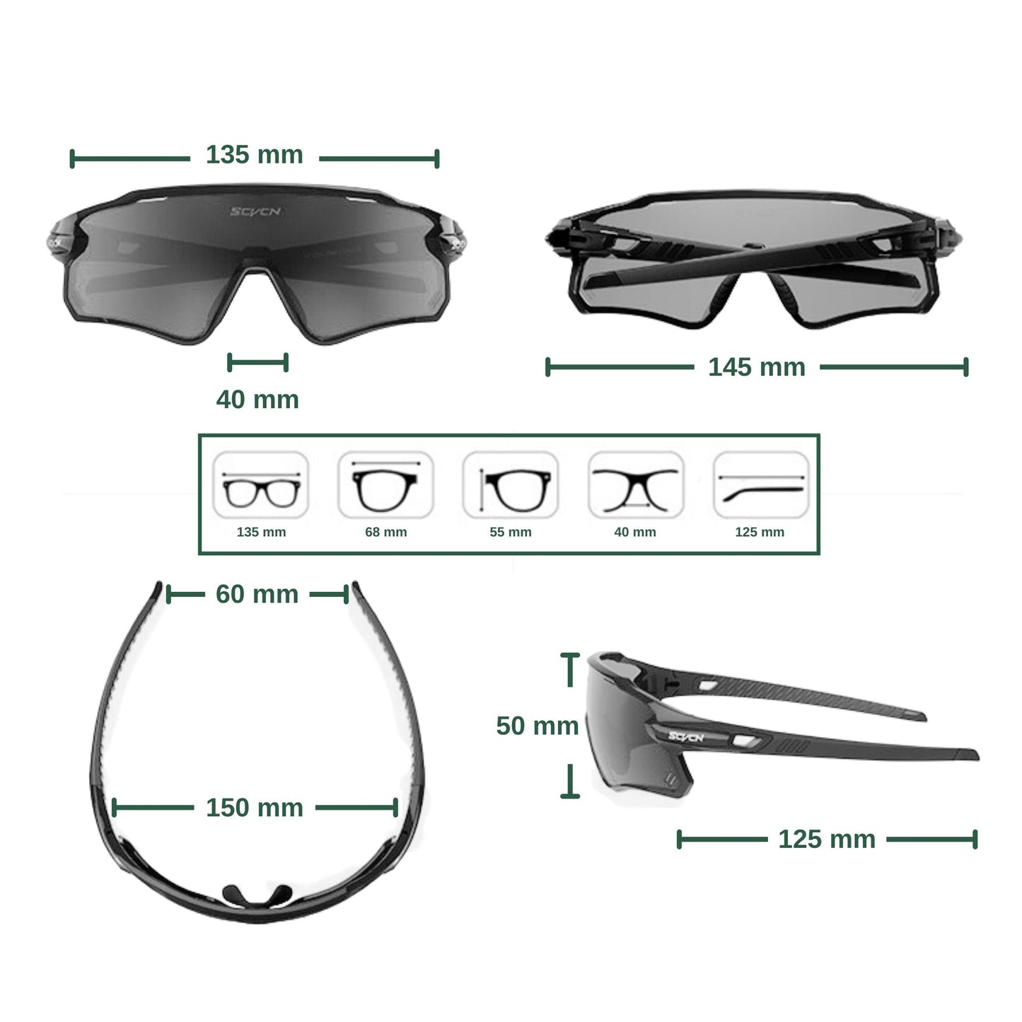 Solar Prime - Photochrome Profi Fahrrad- und Sportsonnenbrille