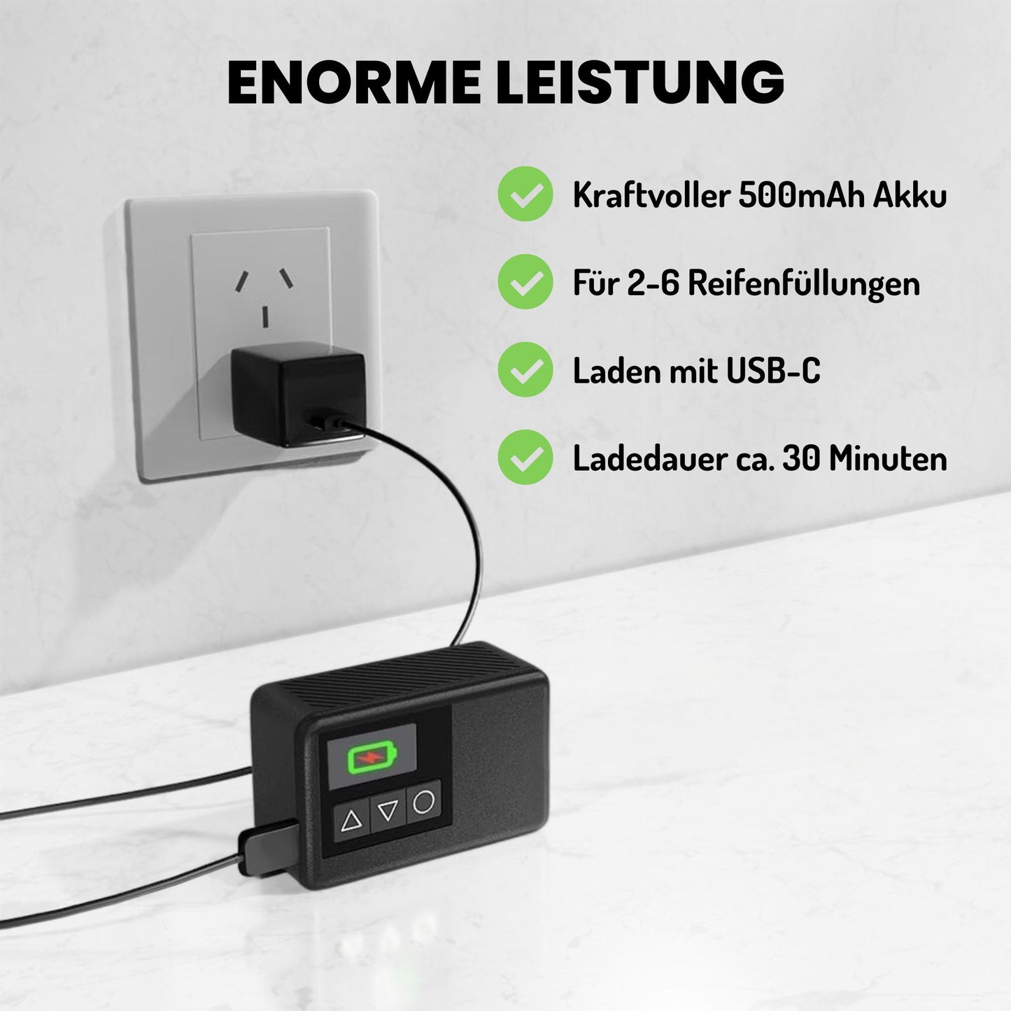 offtrails e-Pump - Elektrische Mini-Fahrradpumpe