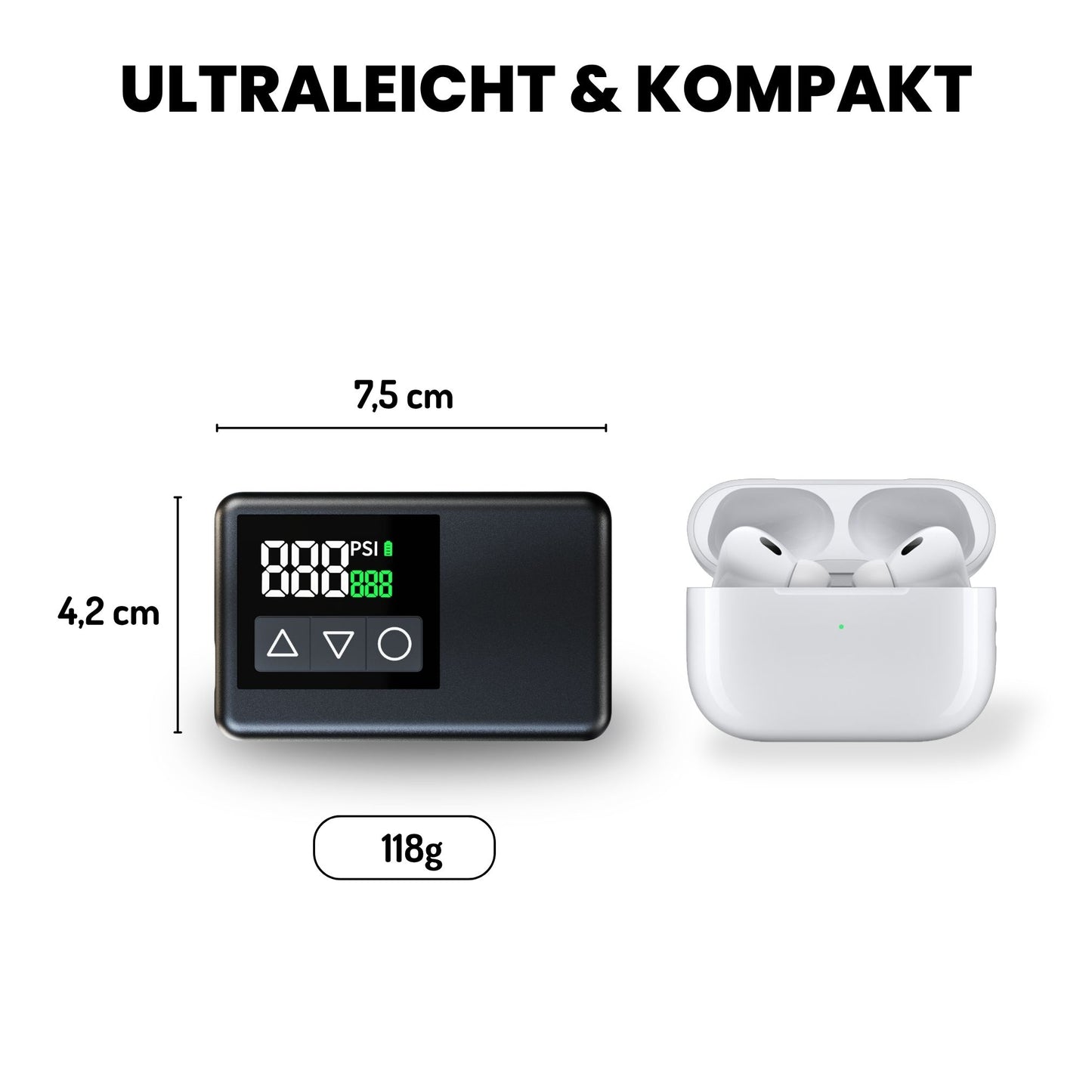 offtrails e-Pump - Elektrische Mini-Fahrradpumpe