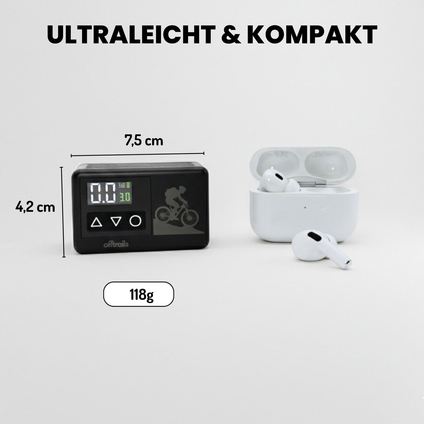 offtrails e-Pump - Elektrische Mini-Fahrradpumpe
